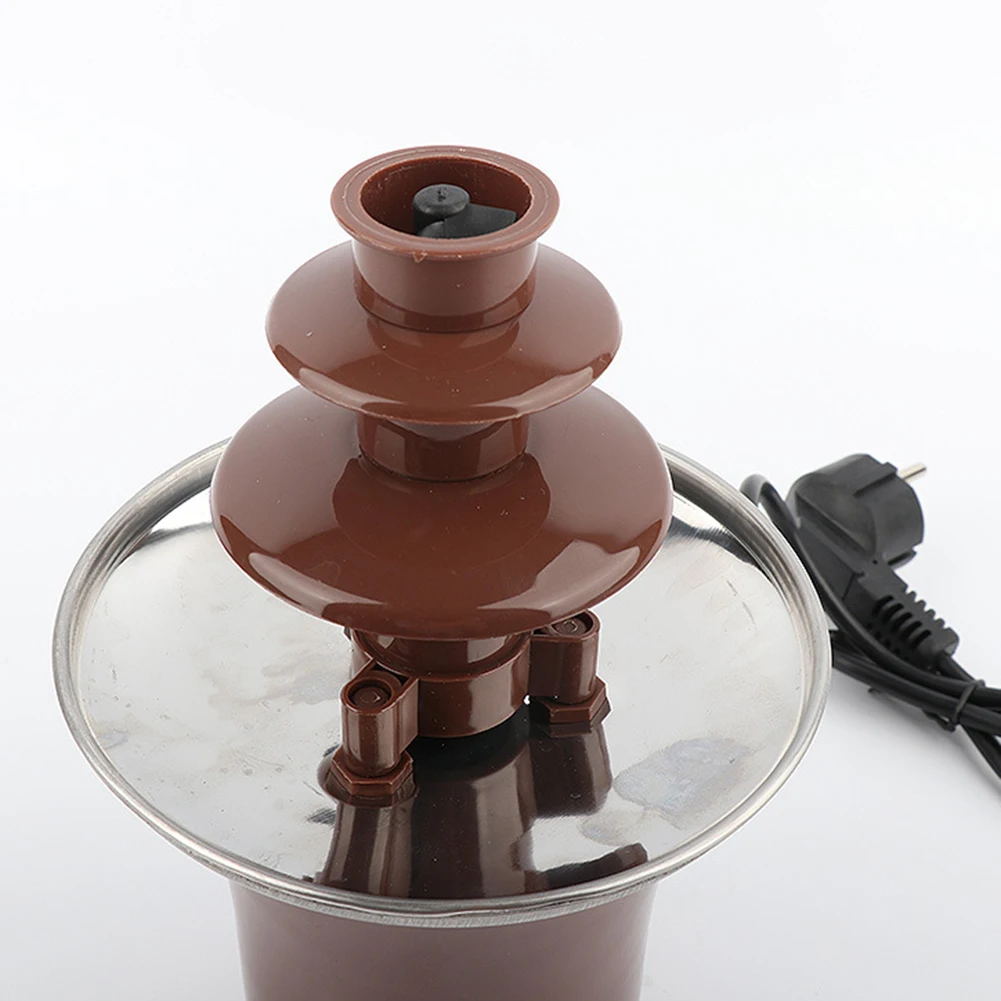 Mini Chocolate Fountain Electric Compact Chocolate Melt Heating Fondue Fountain BBQ Sauce Household Kitchen Supplies