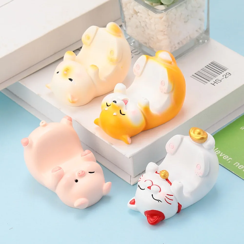 Lucky Cat Creative Phone Holder Figure Doll Animal Mobile Phone Stand Cartoon Support Cell Phone Bracket Desktop Ornaments