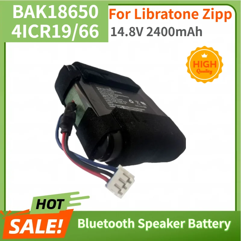 Replacement Li-ion Battery Pack BAK18650 4ICR19/66 14.8V 2400mAh For Libratone Zipp Wireless Bluetooth Speaker