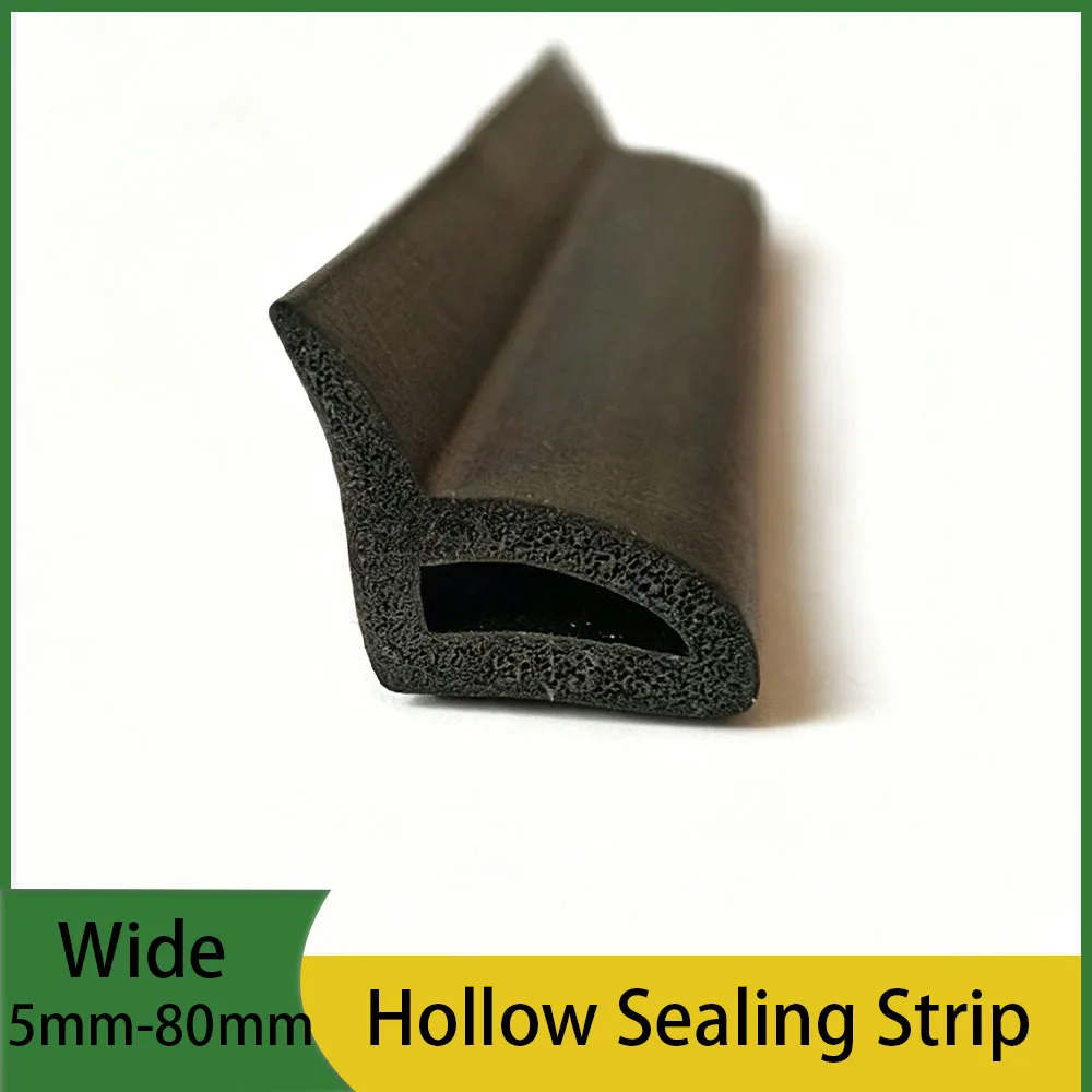 D-type EPDM Hollow Sealing Strip Width 5mm-80mm Door And Window Sound Insulation Dust Prevention And Waterproof Sponge Strip