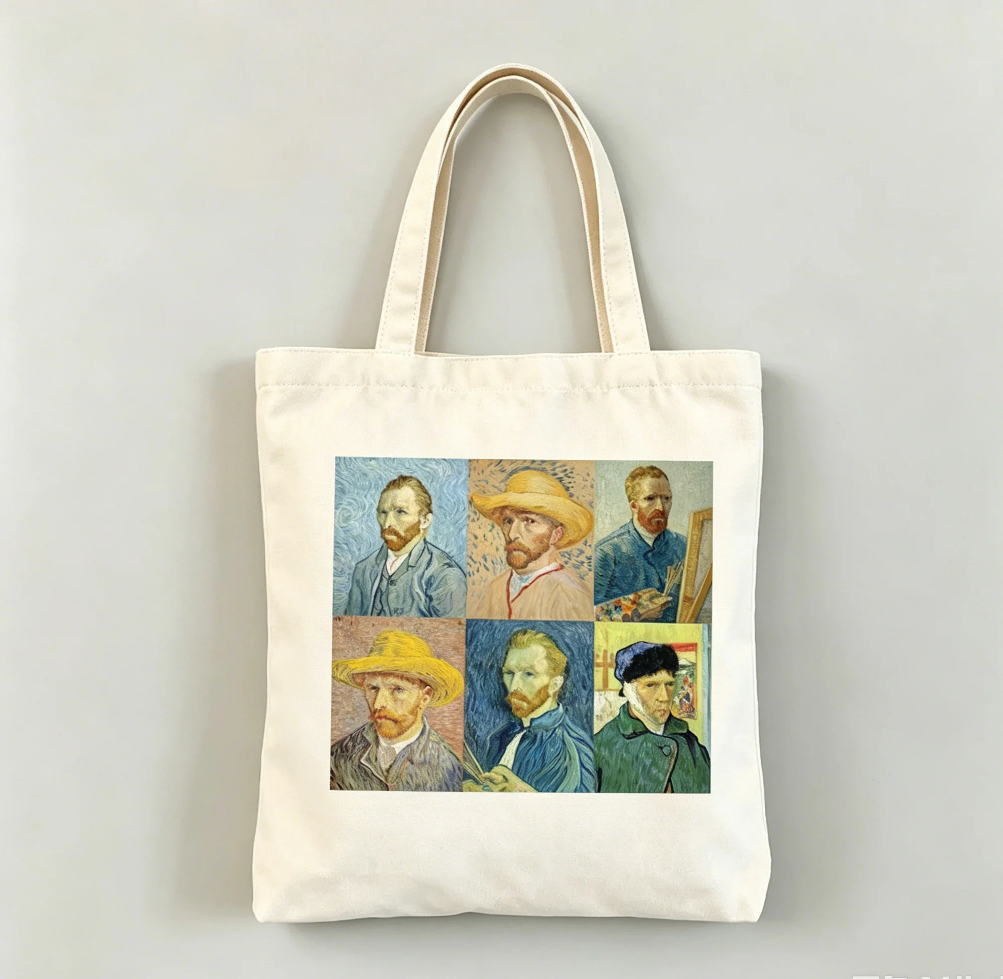Personality Van Gogh Painting Printed Canvas Bag Shoulder Bag Student Fashion Tote Bag Shoulder Bag Student Gift Shopping Bag - view 3