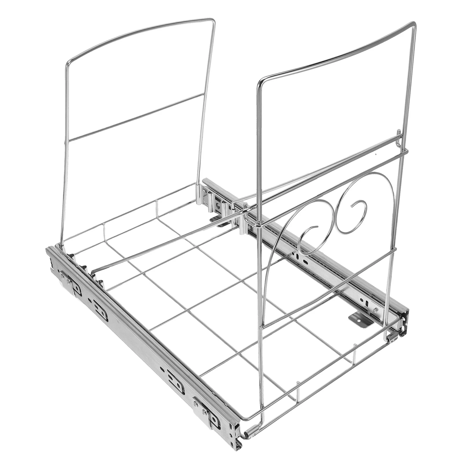 

Adjustable Pull Out Under Cabinet Under Sink 7-11 Gallon Kitchen Cabinet Trash Can Pull Out Kit With Storage Basket For Cleaning