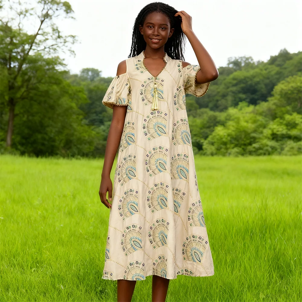 

Ид Детское платье макси для девочек с вышивкой Абая Дубай Кафтан Детское праздничное платье с кисточками Djellaba Ислам Одежда Рамадан Кафтан Халат