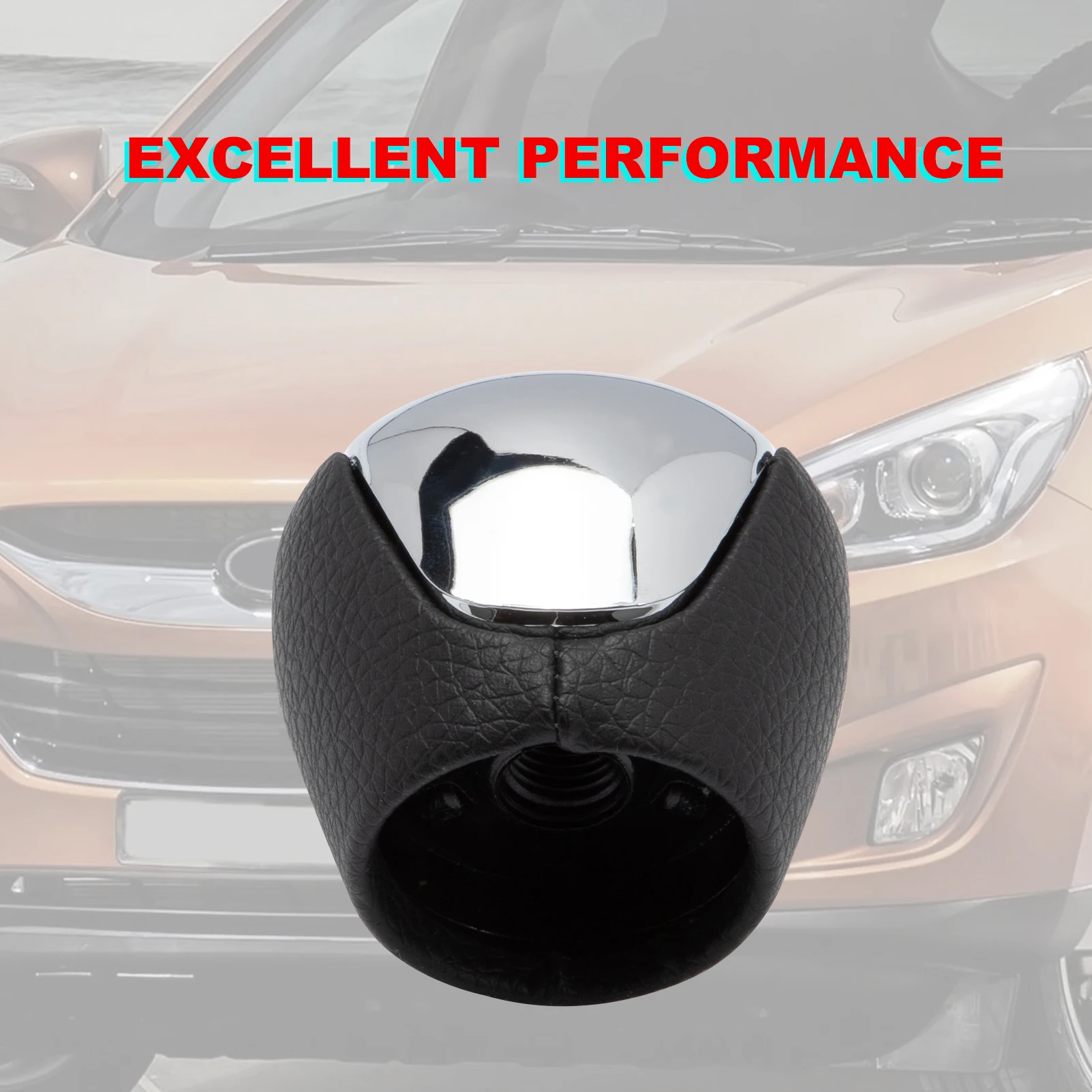 Chrome 6 Speed Gear Stick Shift Shifter Knob Handball 10mm Thread with PU leather FOR Hyundai I30 Ix35 New High Quailty