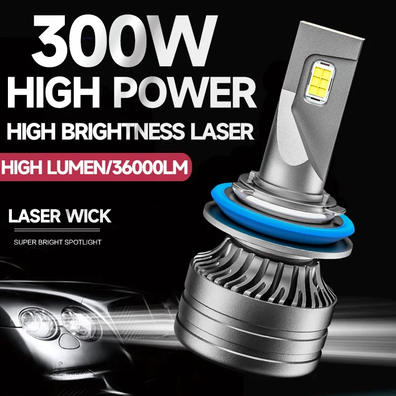 

H7 Светодиодные лампы фары 300 Вт 36000LM CSP H1 H4 H11 H8 H9 Автолампы Turbo Ice 9005 HB3 9006 HB4 9012 Hir2 Автомобильные противотуманные фары