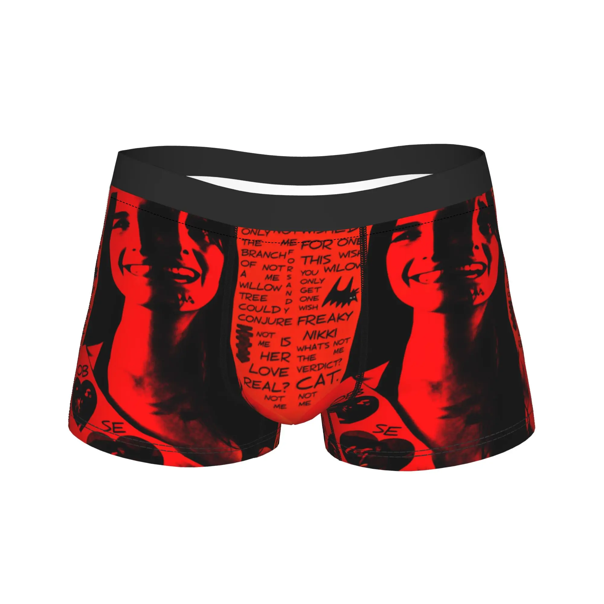 Movie Obsession I Love You Underwear  Men Panties Custom Funny Boxershorts High Quality Shorts Briefs Big Size 2XL