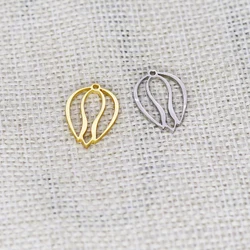 5PCS DIY Stainless Steel Bohemia Tulip Flower For Women Trendy Jewelry Korean Minimalist Floral Charm Pendant