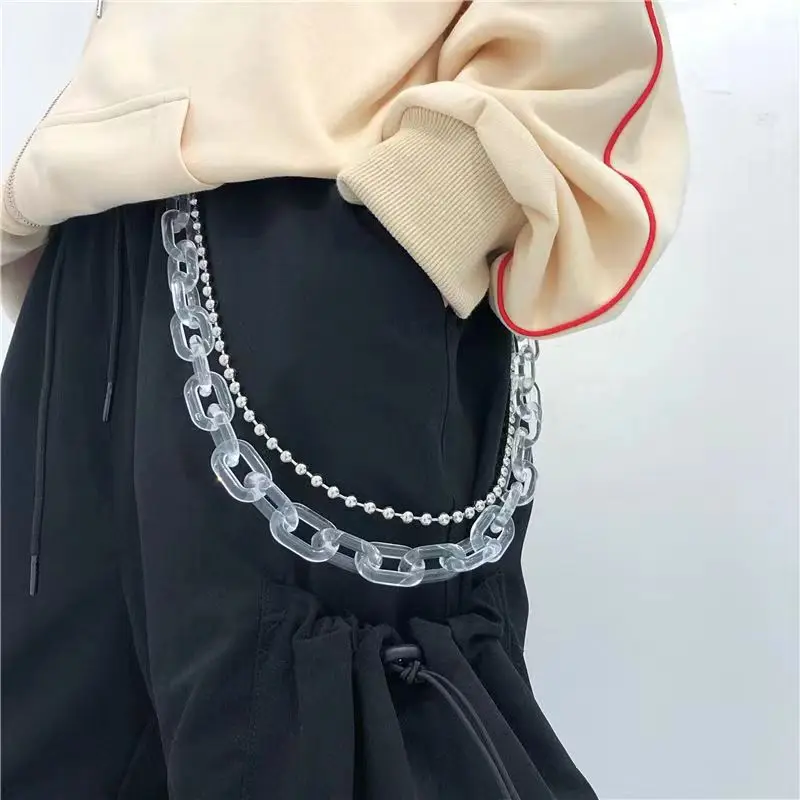 Personalized Versatile Pant Chain Hip Hop Street Clothing Pant Accessories Street Dance Bounce Waist Chain Work Stainless Steel