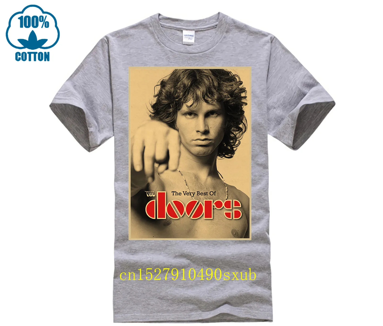 The Doors The Very Best Of Jim Morrison Vintage Retro Rock Band Music Guitar T-Shirt