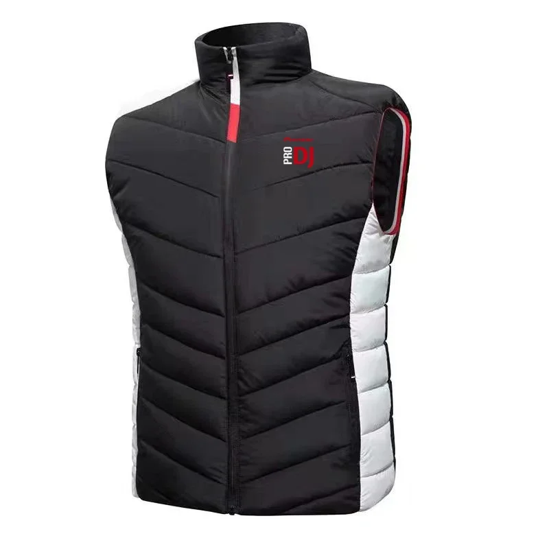 Men's brand high-quality warm vest, autumn and winter luxury fashion brand, sleeveless outdoor windproof jacket