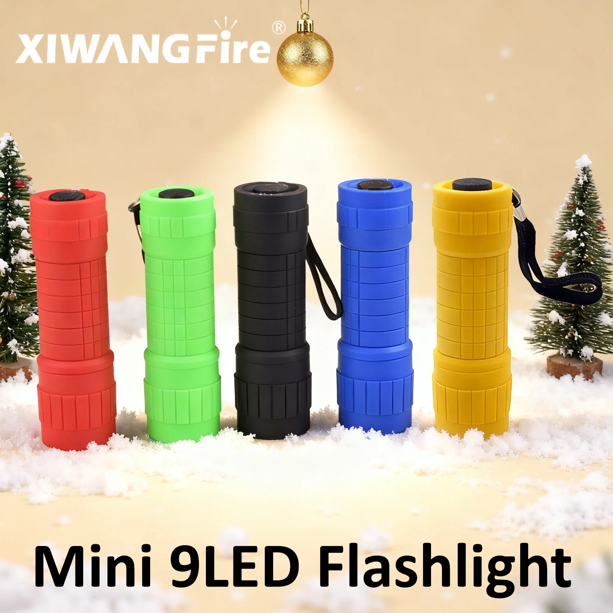 Mini Portable Flashlight Nine XPE Lamp Beads Strong Lighting Using 3 NO.7 Batteries Fixed Focus Pocket Outdoor Emergency Torch