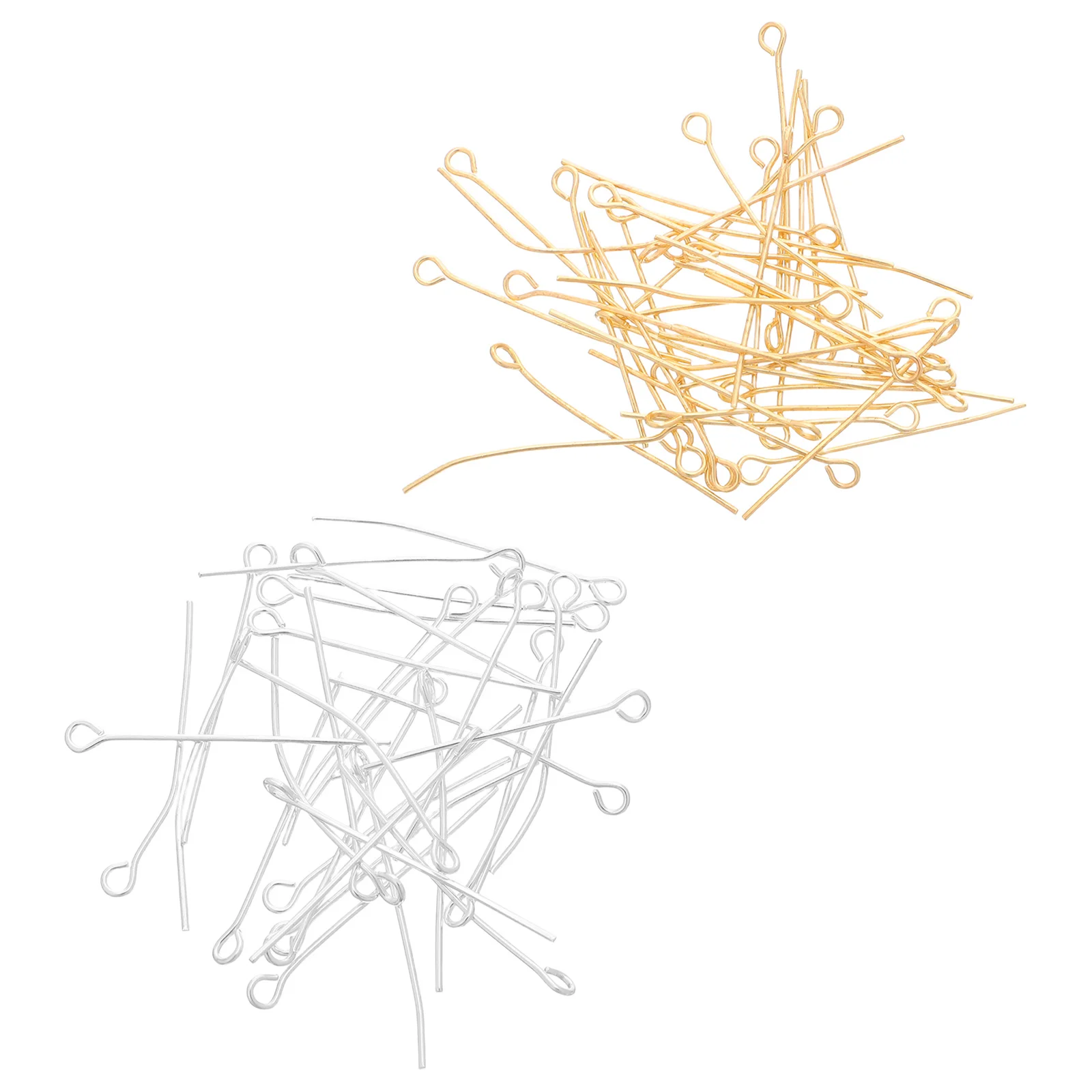 

1200Pcs Eye Pins Jewelry Making Supplies Metal End Straight Eye Pins for Handmade Bracelets Necklaces Earrings Craft Accessories