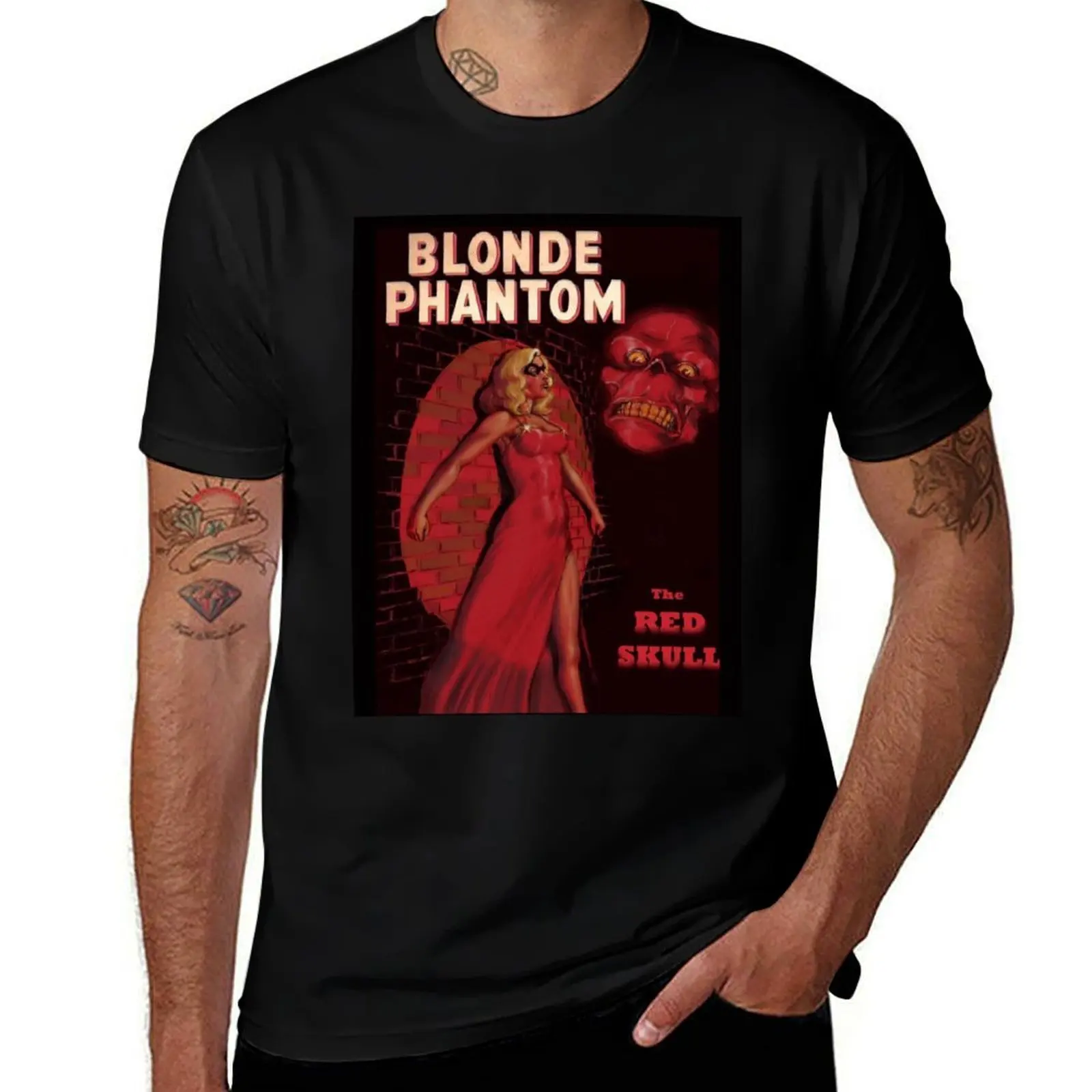 Blonde Phantom T-Shirt Novelty Print Casual Tee Shirt