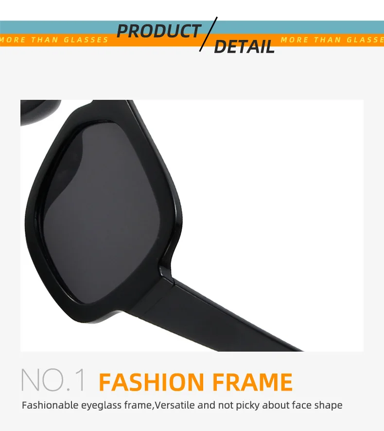 Mode quadratische Sonnenbrille Frauen neue Retro schwarz braun dicken Rahmen Pilot Sonnenbrille Frau Chic Polygon Leopard Shades UV400 – Detail 22