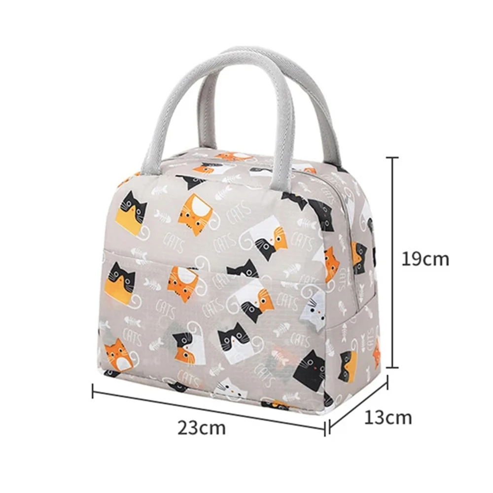 Portable Lunch Bags Thermal Insulation Lunch Box Storage Bag Children\'s School Lunch Box Bag Picnic Storage Large Capacity Tote