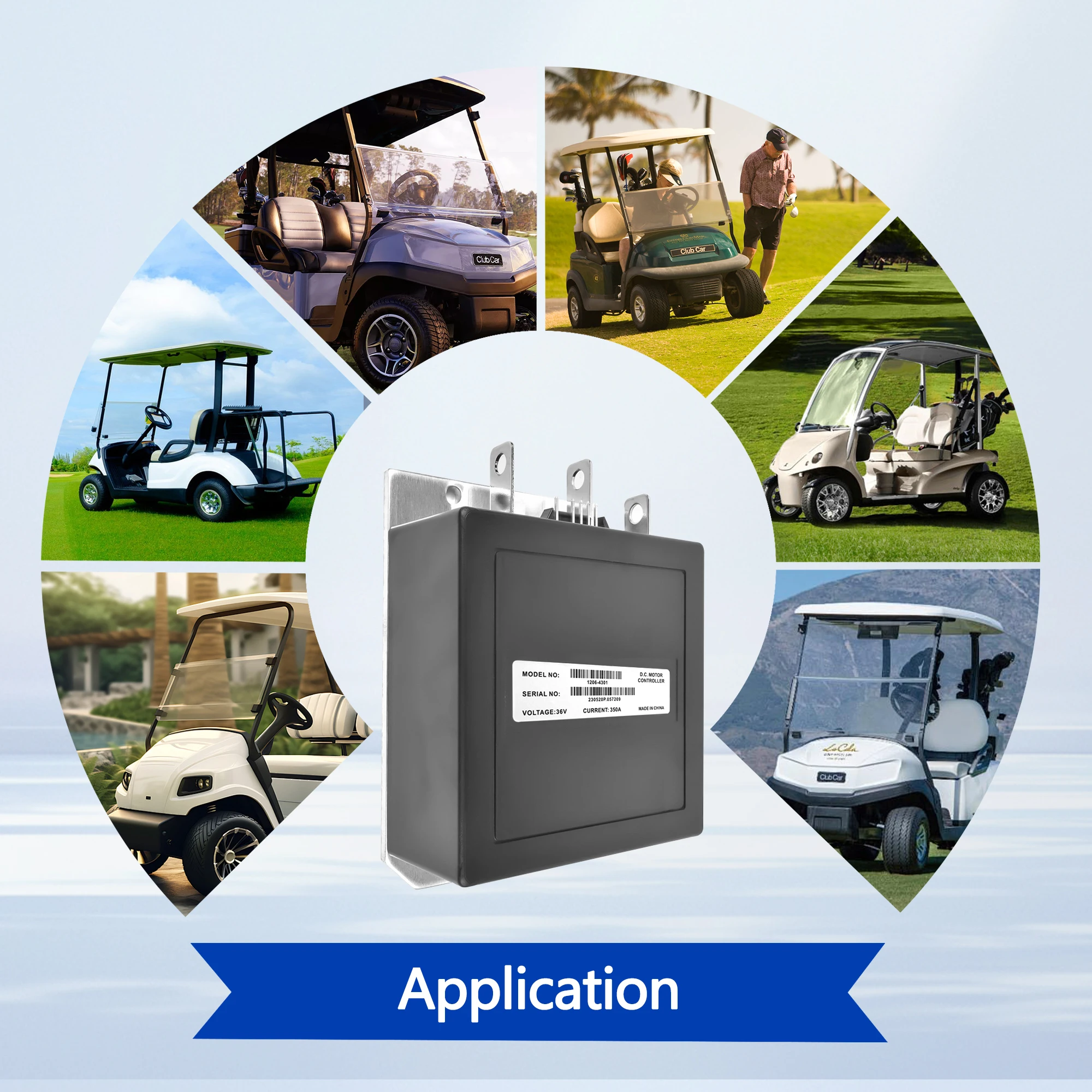 1206-4301 36V 350A 5 Pin Speed Controller 25864G03 25864G09 voor EZGO TXT Medaillewinnaar 1994-2023 Golfkar