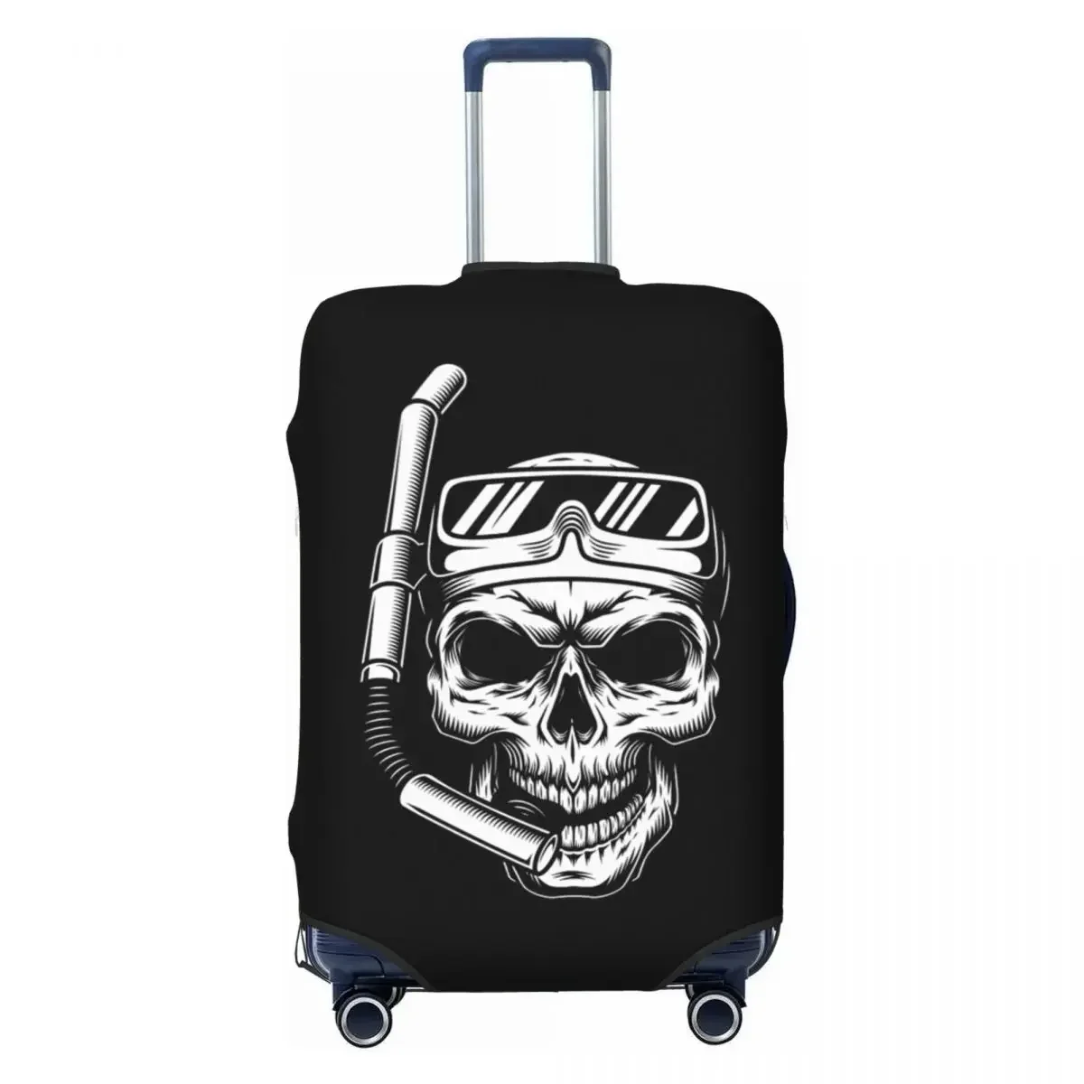 

Custom Dive Diver Scuba Skull Travel Luggage Cover Dust Proof Suitcase Cover Protector Fit 18-32 Inch