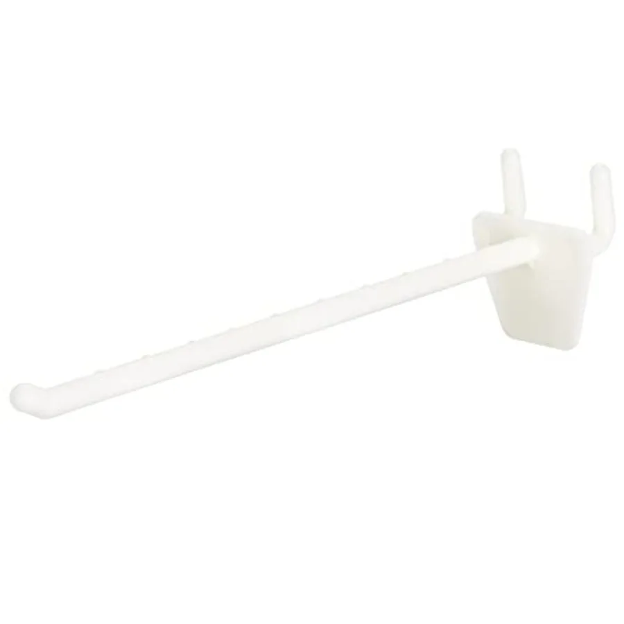 

Plastic Pegboard Hooks 6 Inch Fits 1/4 Inch Holes Pegboards for Store Garage Office Pack of 50