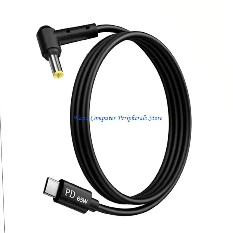 F68C 65W Rapid Charging Type C to DC5.5mm Power Cable For Multiple Laptops And Electronics For Quick Power Delivery