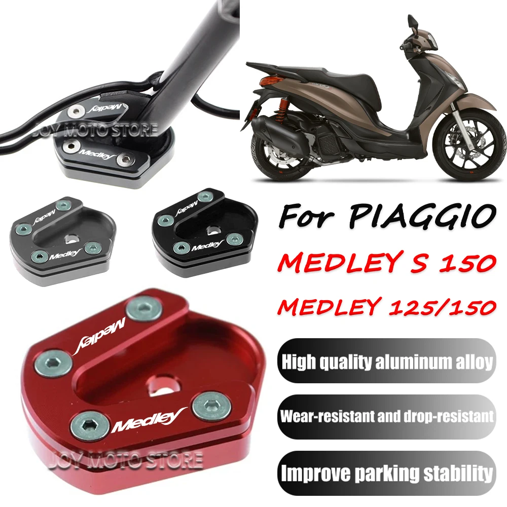 For Piaggio Medley S150 125 150 Motorcycle Kickstand Foot Side Stand Extension Pad Support Plate