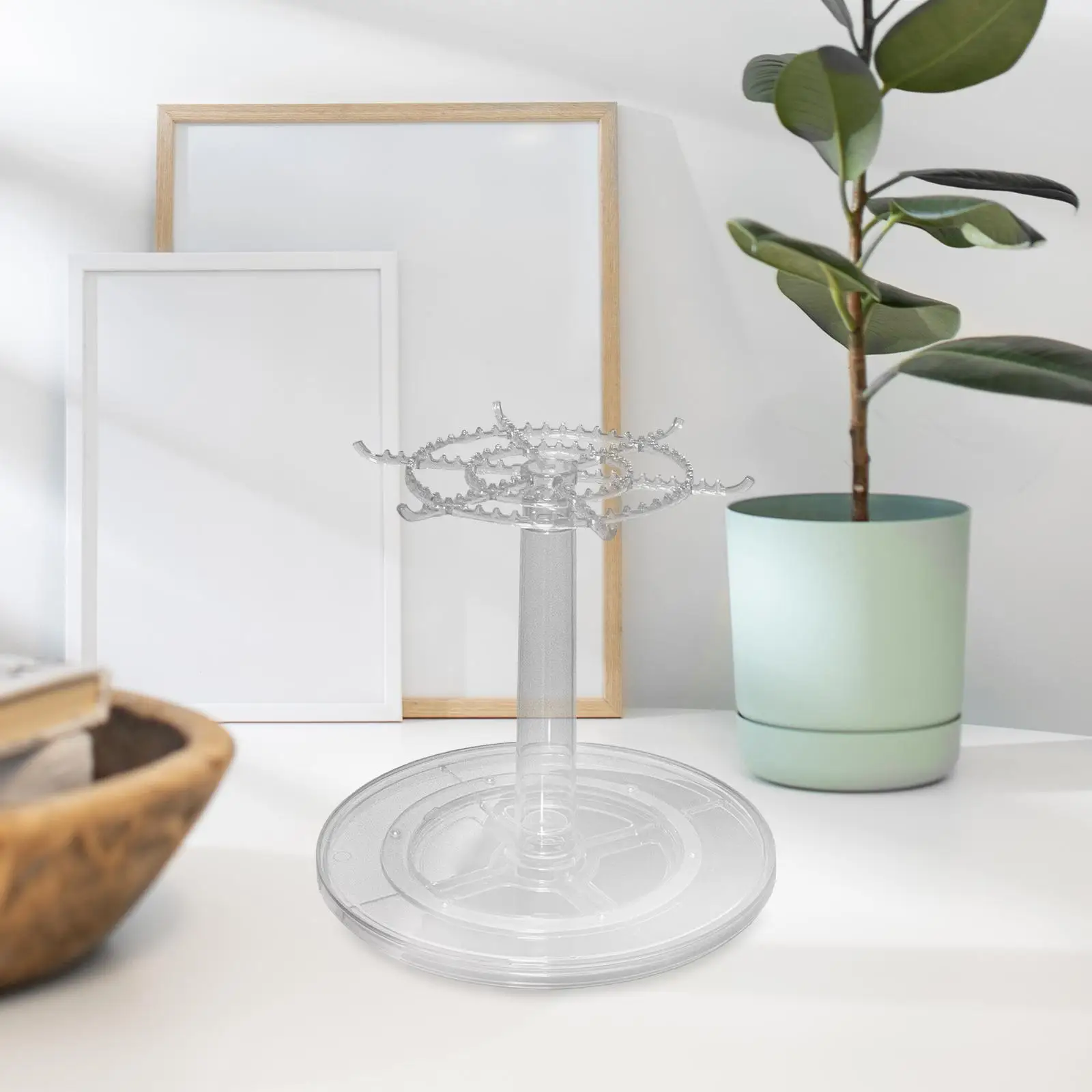 Display Stand for Plush Dolls, 360° Rotating Desktop Transparent Display Rack, Action Figures Storage Stand, Plush Toys Hanger