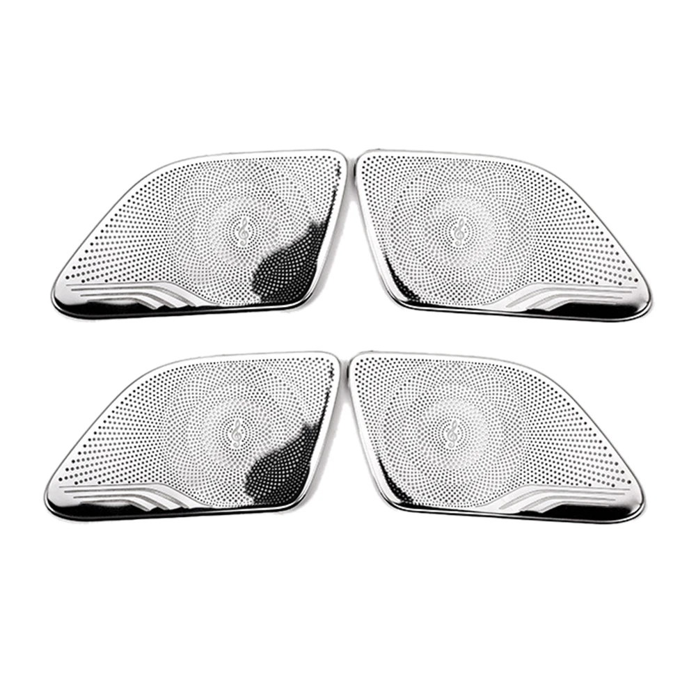 

For Mercedes Benz S Class W222 2014-2018 Stainless Steel Car Door Inner Speaker Audio Horn Cover Trim