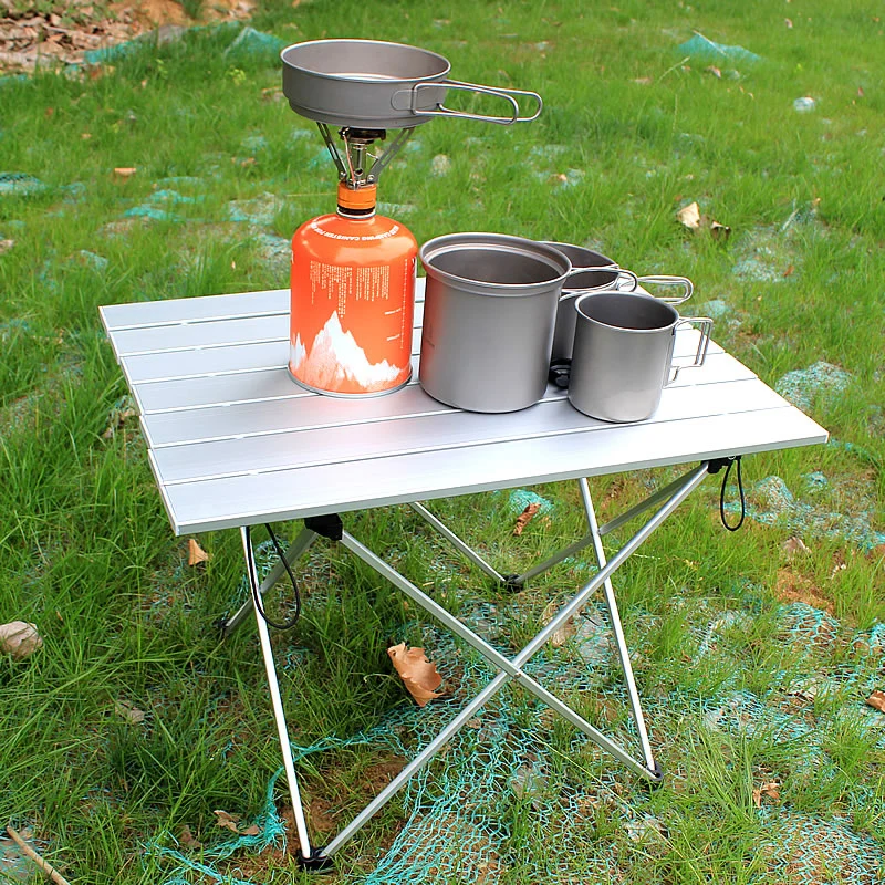 

Portable Aluminum Alloy Portable Ultralight Folding Camping Table Foldable Outdoor Dinner Desk For Family Party Picnic BBQ