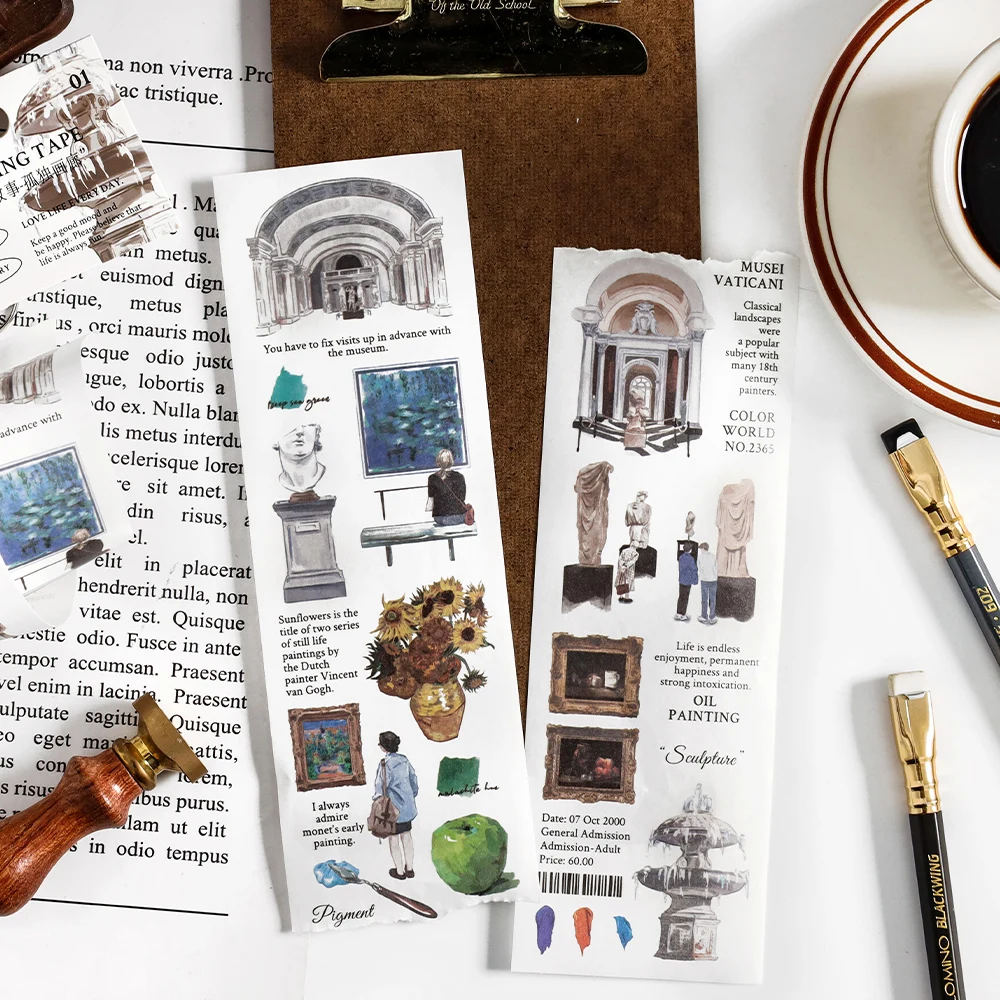 16Packs/Lot Time Story Series Serie Retro Paper Message Papermasking Washi Sticker