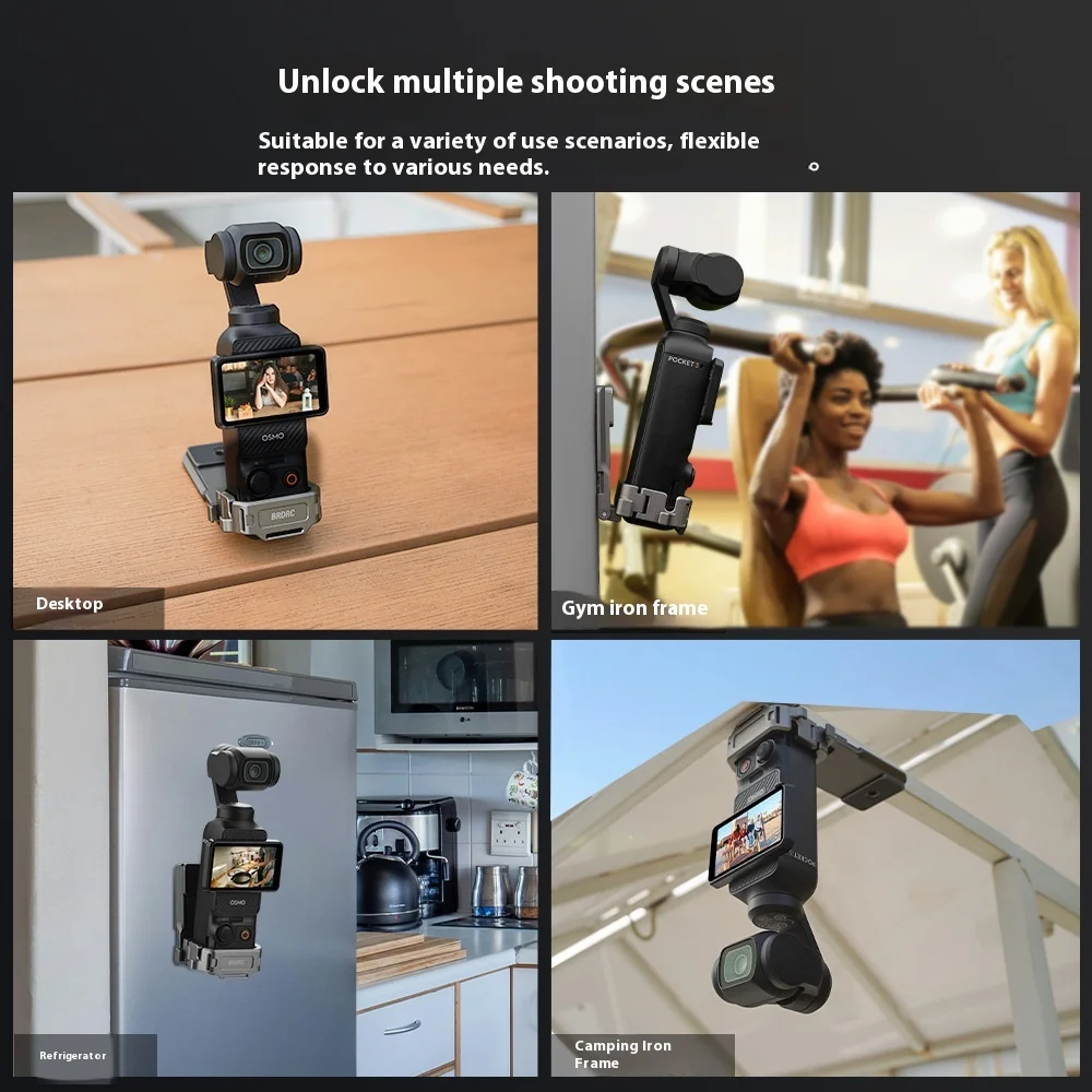 Brdrc Magnetic Mount For Dji Osmo Pocket 3 Clip Holder Mount Cycling/V-Log/Multifunctional Desktop Base Camera Accessory Custom