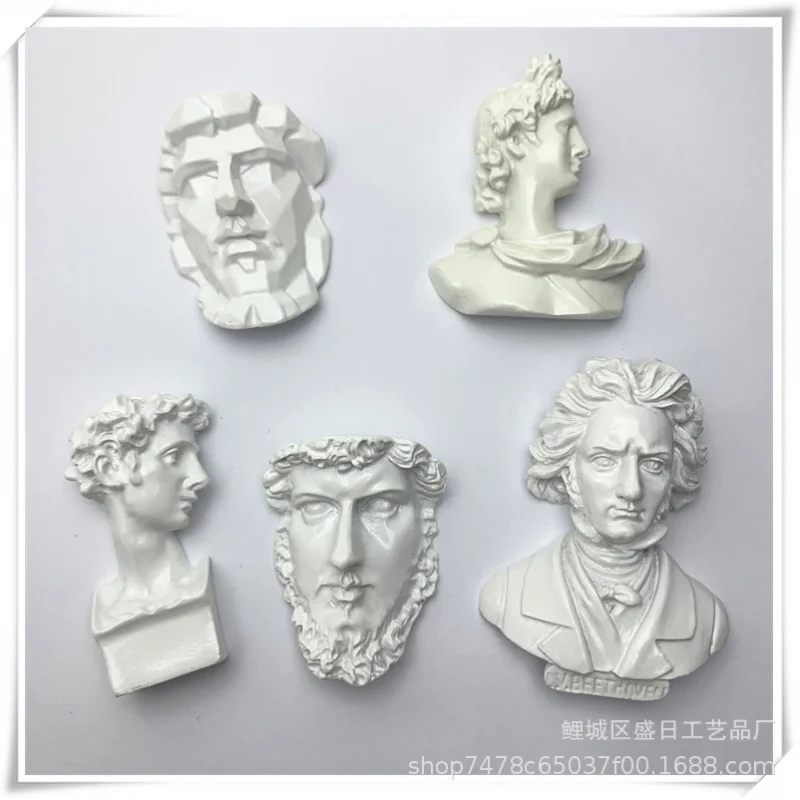 Creative Tiktok3DStereo Magnetic Paste Northern EuropeinsEuropean Simple European Beethoven Xiaowei and Other Sculptures Avatar