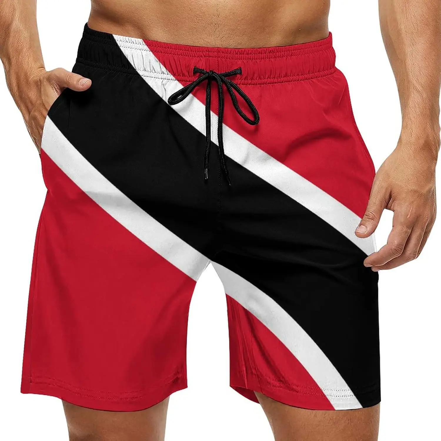 

Flags Mens Swim Trunks Men Quick Dry Swim Short with Pockets Machine Washable Multisizes