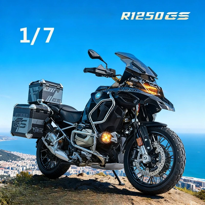 ダイキャスト 1:7 スプレー BMW R 1250 GS アドベンチャー合金スーパーバイクモデルコレクションミニチュア車ボーイフレンドギフト家の装飾