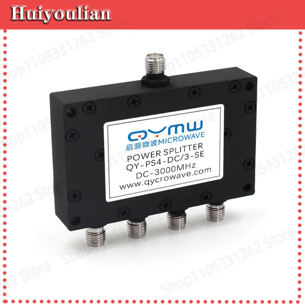 4 Way SMA Resistive Power Divider Combiner DC to 3GHz 3000MHz for GNSS WiFi 2.4G LTE Lower Clock LO Low Cost DC Through