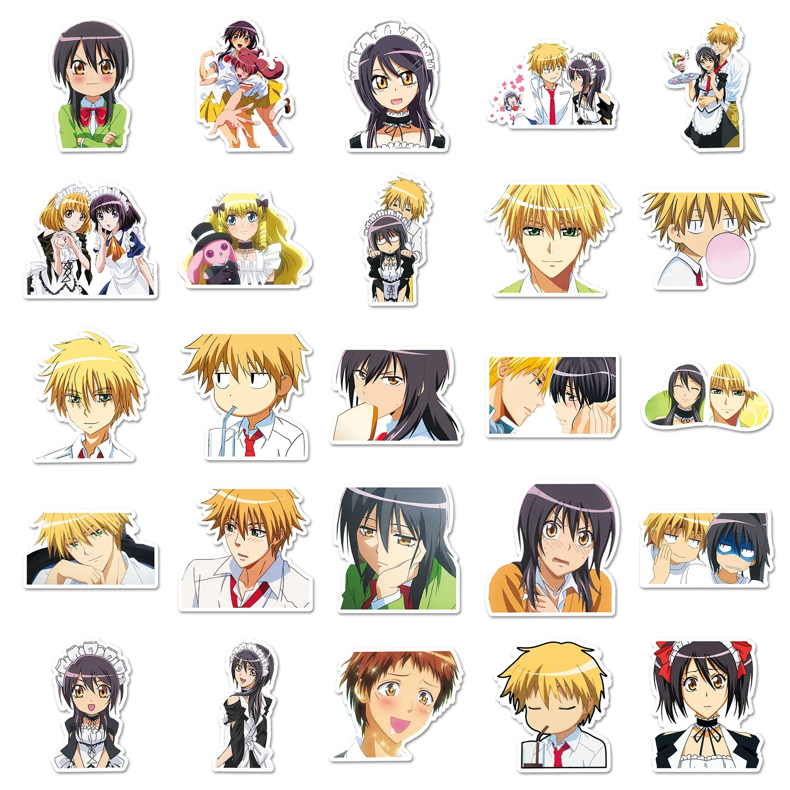 50 Pcs Maid-sama Anime Cartoon Stickers Anime Peripherals Cute DIY Graffiti Notebook Tablet Computer Water Cup Decor Toys