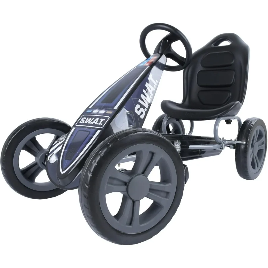 รถโกคาร์ทแบบปั่นไซโคลนพร้อมเบาะนั่งแบบปรับได้สำหรับเด็กอายุ 4 ถึง 8 ปี