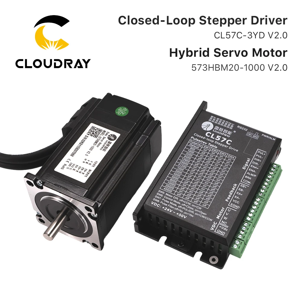 Cloudray Leadshine 573HBM20-1000 V2.0 CL57C-3YD 2.0 nema23 3 Phase Hybrid Servo Closed Loop
