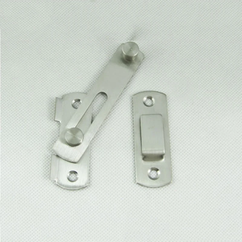 Stainless Steel Door Bolt with Screws Silver Latch Slide Catch Home Safety Gate Hardware Security High Quality