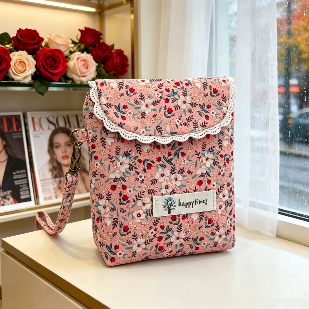 

Small and cute mesh wrist mini bag, colorful makeup bag, multi-functional storage bag, small gift.