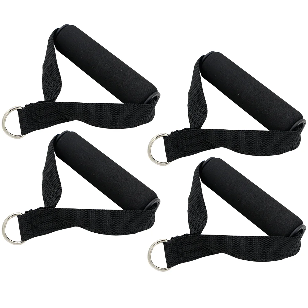 4 Pcs Resistance Tube Handles Exercise Strength Training Cable Workout Equipment Single-Grip Accessories