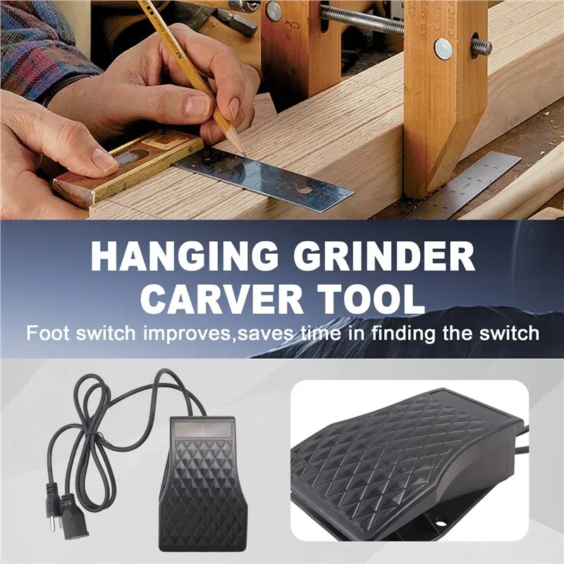 SEWS-Flex Shaft Motor Foot Control Pedal Replacement Electric For Rotary Tool Hanging Grinder Carver Tool Accessories Variable S