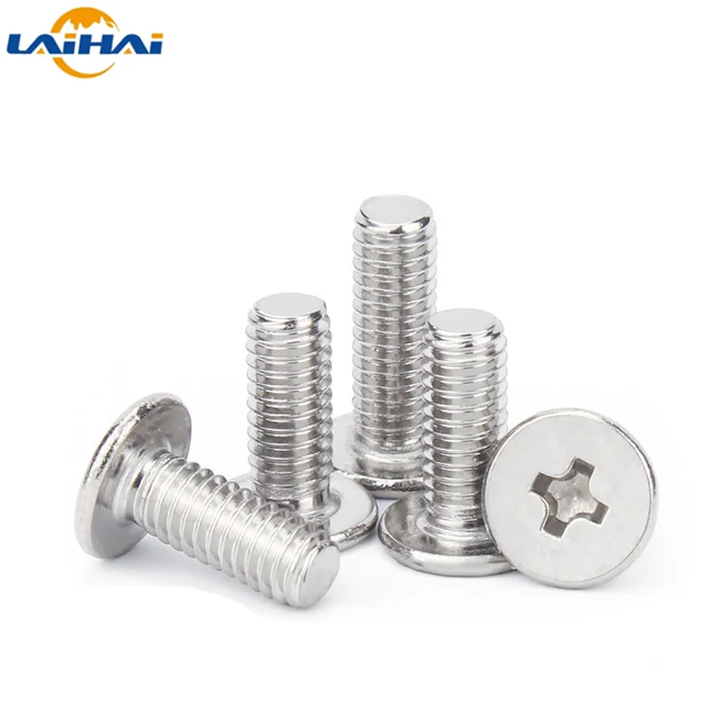 100/ 50/20/pcs M1.4 M1.6 M2 M2.5 M3 M4 M5 M6 M8 304 Stainless Steel CM Cross Phillips Ultra Thin Super Low Flat Head Screw Bolt