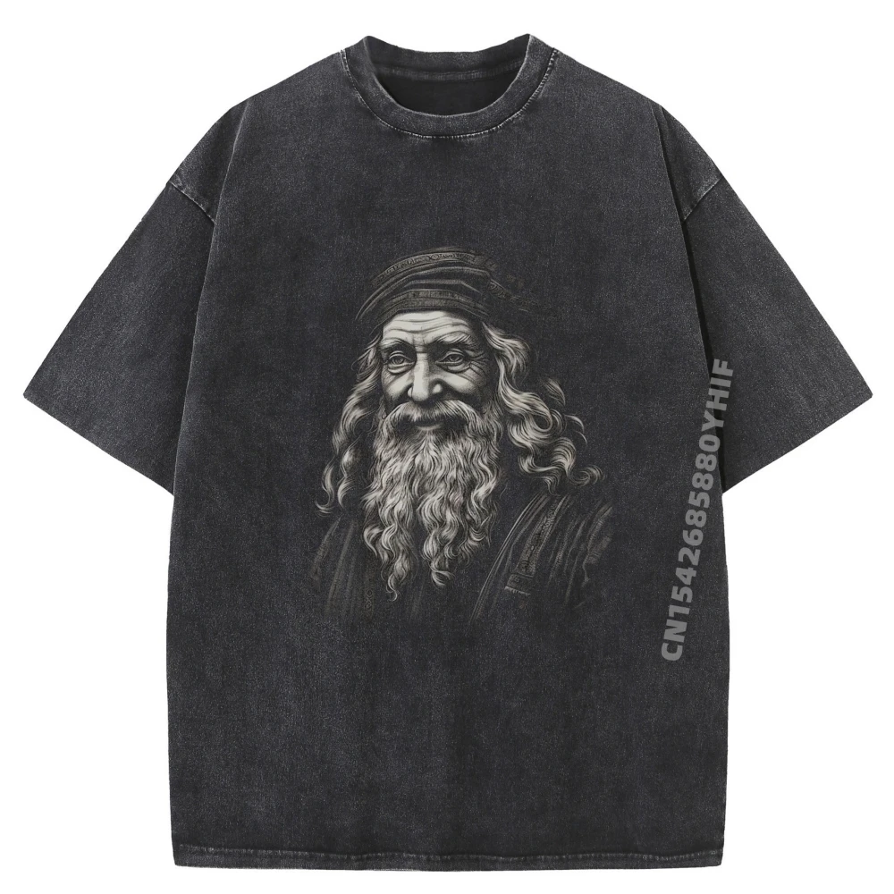 

Leonardo Da Vinci Draughtsman Engineer Scientist Theorist Wholesale Tshirts 100 Pcs Breathable Brand Clothing Outdoor Washed Tee