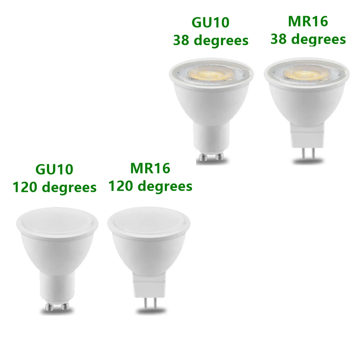 8 Chiếc MR16 GU5.3 Đèn Trợ Sáng GU10 3W -8W AC220V Bóng Đèn LED Chùm Tia Góc 38 120 Độ cho Gia Đình Trong Nhà Bóng Cho Bàn