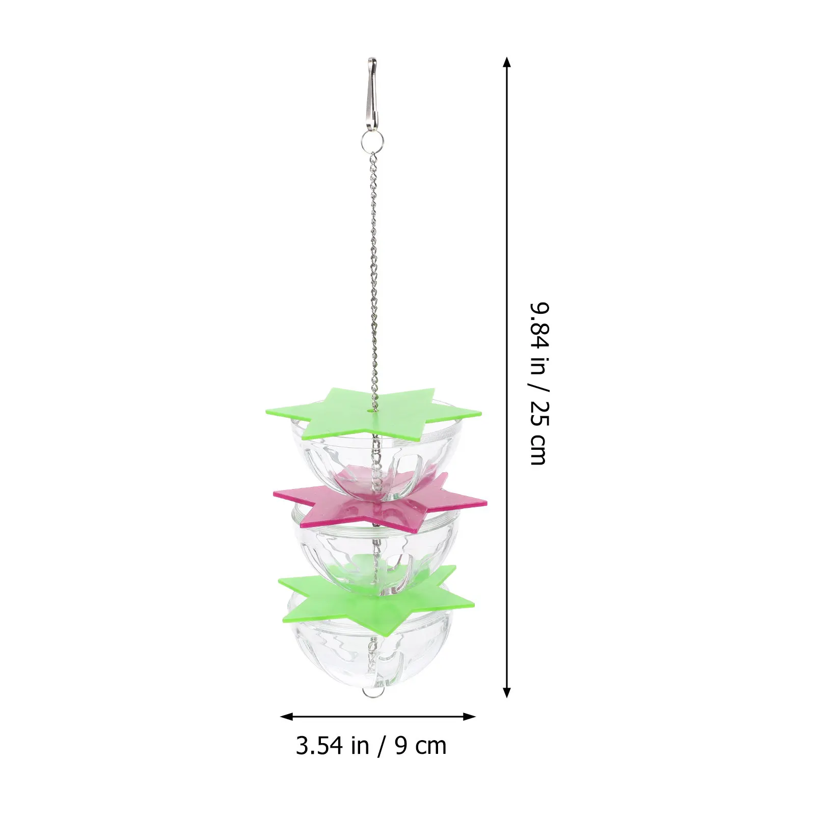 3 Layer Parrot Foraging Hanging Feeder Food Holder Cage Interactive Educational Feeder Ball for Cockatoo Cockatiel Mini Macaw