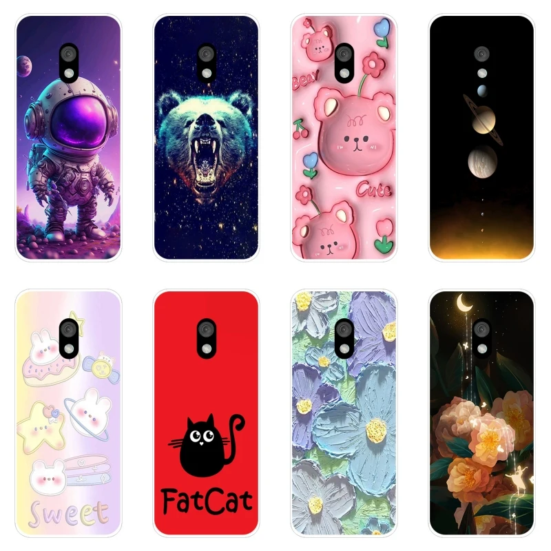 For Nokia 235 215 220 4G 2024 Transparent Case Cute Cartoon TPU Silicone Phone Cover For Nokia 105 4G 2021 106 2023 Soft Fundas