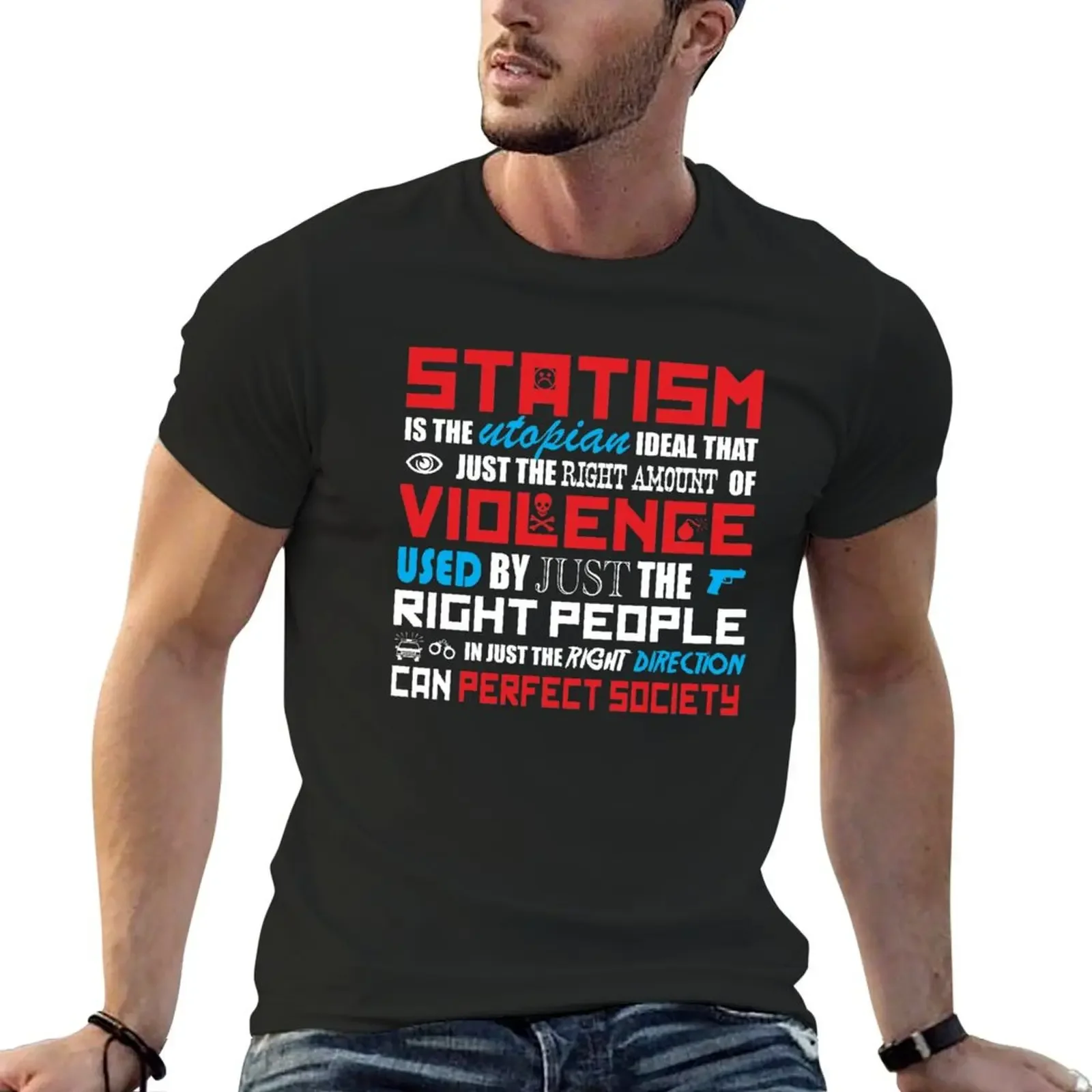 

Statist Utopia T-Shirt blue archive summer 2025 mens t shirts