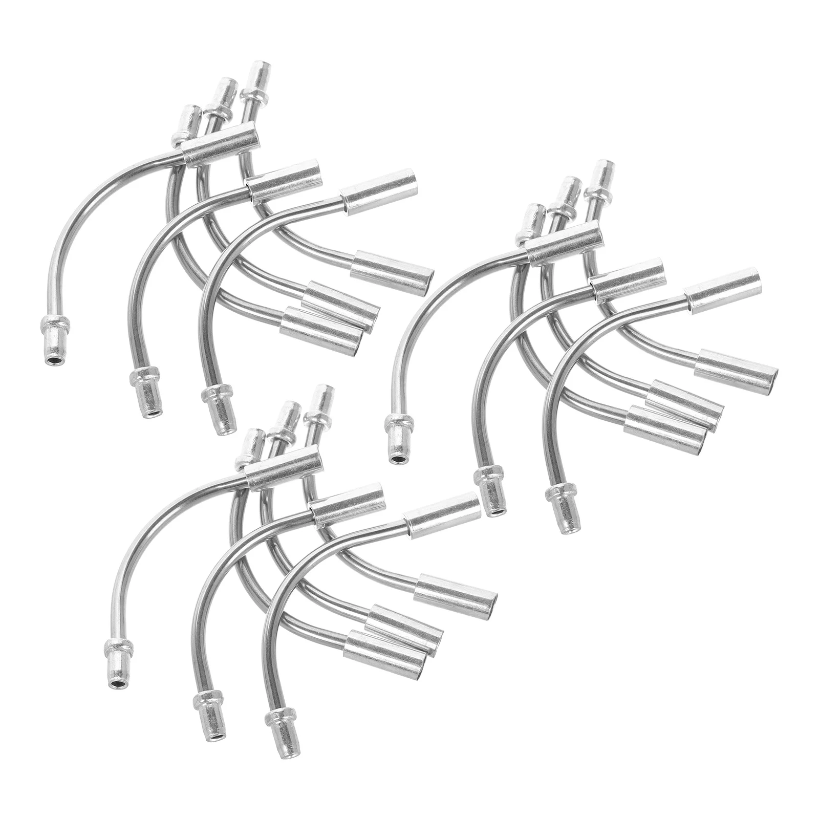 

20pcs Bicycle Elbow Hose Smooth Flexible Durable Stainless Steel Bike Bend Tube Silver Color For Mountain Road Bikes