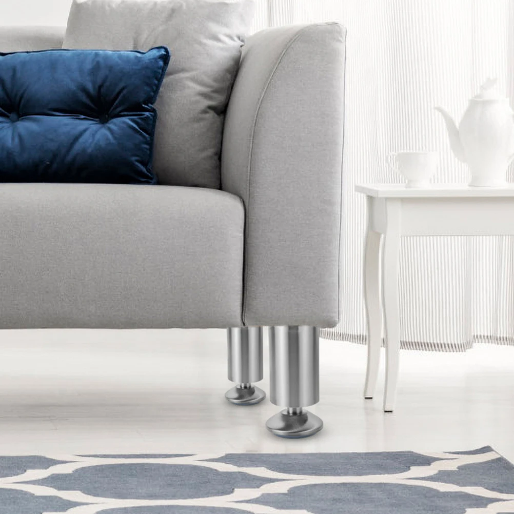 

4Pcs Thickened Stainless Steel Cabinet Legs Adjustable Furniture Feet Sofa Dresser Support Heavy Duty Metal Legs