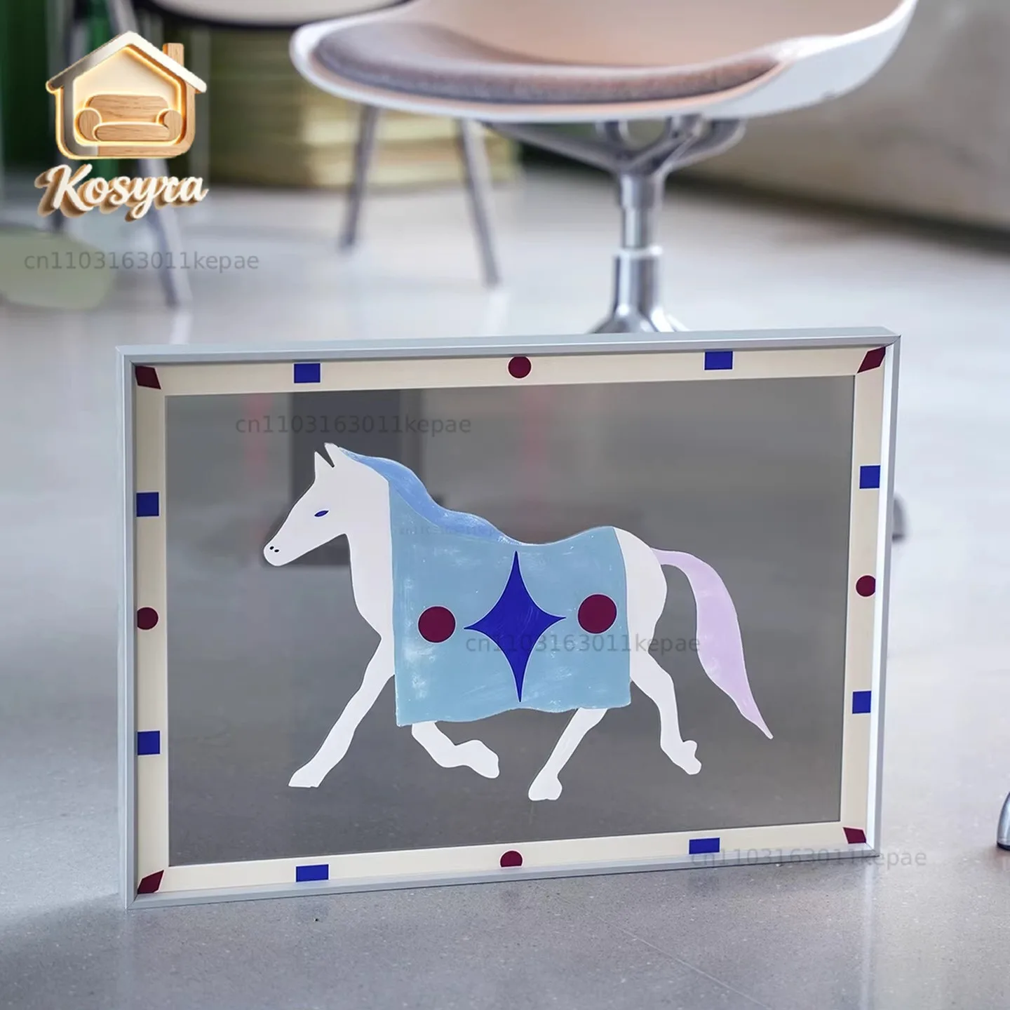 Bauhaus Pony Medievalniche Style Real Mirror Decorative Painting Guest Dining Room Bedroom Modern Casual Hanging Painting
