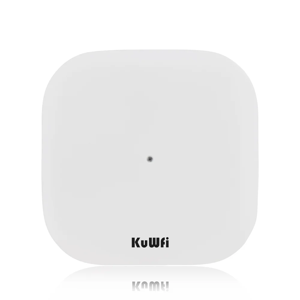 Punkt dostępowy sufitowy KuWfi 3000Mbps WiFi 6 |   Dwuzakresowy port LAN Gigabit 2.4G i 5G |   Zasilany przez POE 48V |   Wbudowana antena